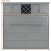 TIRAMISUBEST Queen Size Murphy Wall Bed with Cabinets & Wine Rack, Multi-functional Folding Bed - 4 of 4