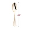 Smarty Had A Party Shiny Metallic Groove Gold Plastic Spoons - 600 pcs - 3 of 4