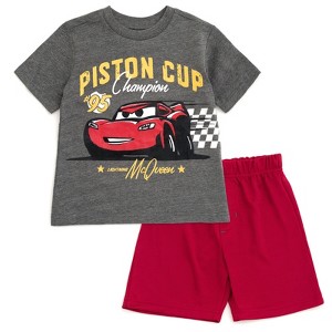 Disney Lion King Cars T-Shirt and Mesh Shorts Outfit Set Toddler - 1 of 4