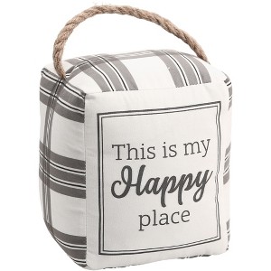 Pavilion Gift Company - Happy Place - 5" x 6" Door Stopper - Door Stops - 1 of 4
