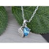 Anna-Kaci Crystal Light Sapphire Abstract Sprout Pendant Necklace - 2 of 4