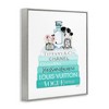 Stupell Industries Glam Fashion Cosmetics Soft Roses Blue Bookstack Black Framed Giclee Art - 3 of 4