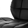 Elama 2 Piece Adjustable Faux Leather Tufted Bar Stool in Black with Chrome Base - 4 of 4