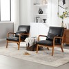 Modern Style Armchair, Solid Wood Upholstered Leisure Armchair With One Pillow - 2 of 4