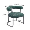 Modern Boucle Curved Backrest Chair Set of 2,Round Upholstered Living Room Chairs,Armless Chairs,Dining Chairs Modern-Cuddlewood - 4 of 4