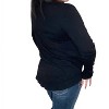 Women's Center Rib Mix Crewneck Tee - bobi - 2 of 3