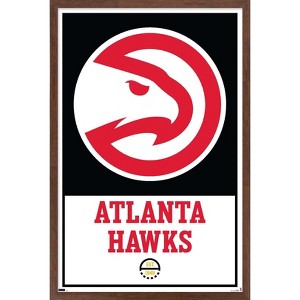Trends International NBA Atlanta Hawks - Logo 21 Framed Wall Poster Prints - 1 of 4