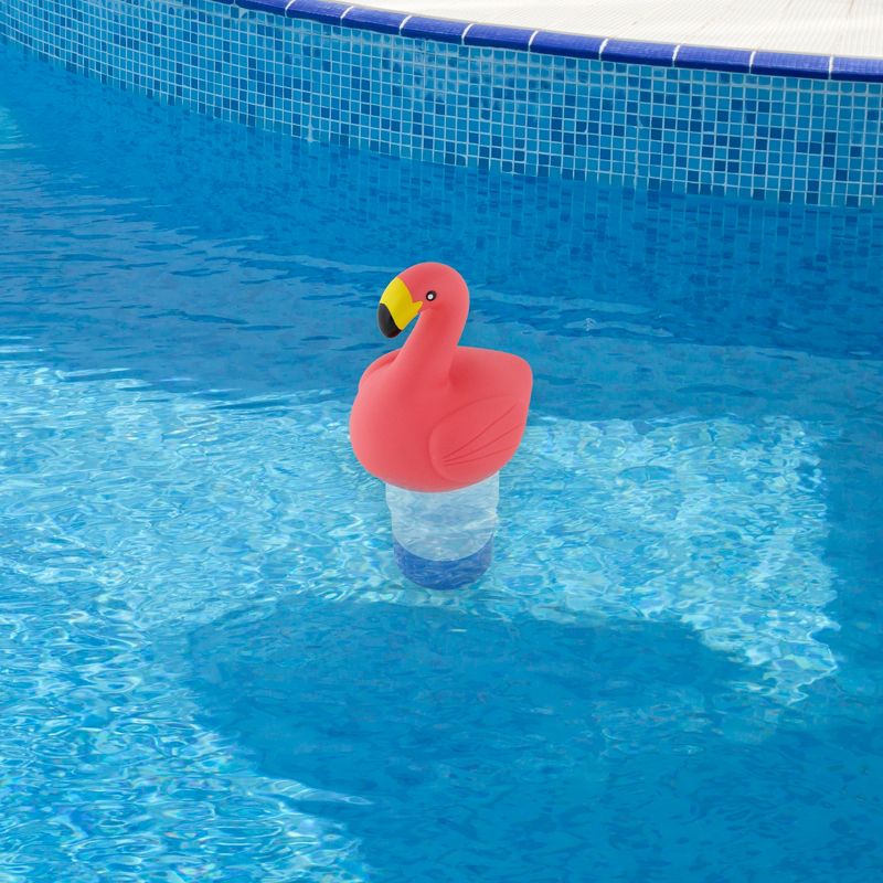 Swimline 12" Pink Flamingo Floating Pool Chlorine Dispenser, 2 of 8