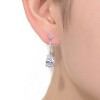 Guili Sterling Silver Rhodium Plated Pear Solitaire Drop Earrings with Clear Cubic Zirconia Accent, a Brilliantly Timeless Statement Piece - 2 of 3