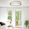 DOMETOUR Crystal LED Ceiling Light, 19.7-Inch Flush Mount, 45W Dimmable Modern Fixture, Energy-Saving, Perfect for Living Room, Bedroom, Kitchen - 4 of 4