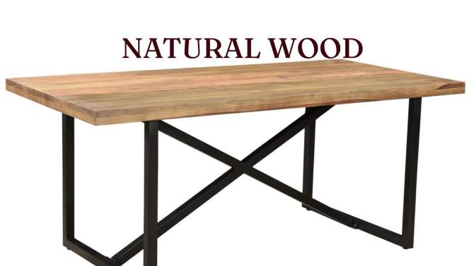 71&#34; Raven Sheesham Wood Dining Table Brown - Timbergirl, 2 of 9, play video