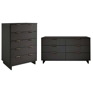 Manhattan Comfort 2pc Granville Chest and Double Dresser Bedroom Set - 1 of 4
