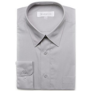 Classic Regular Fit Long Sleeve Point Collar Dress Shirt - 1 of 4