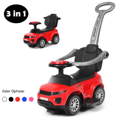 Infans 3 in 1 Ride on Push Car Toddler Stroller Sliding Car w/Music