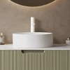 DOMETOUR 14'' Bathroom Round Ceramic Sink without Faucet, White - 2 of 4