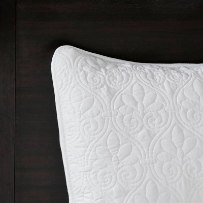 White Full Reversible Microfiber Bedspread Set with Cotton Fill