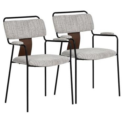 Zuo Couva Dining Chair (Set of 2) Gray Tweed