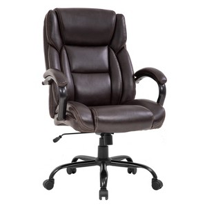 FDW Big and Tall Office Chair Executive Office Chair with High Back Cushioned Headrest - 1 of 4
