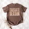 Tailgate Season Block Distressed - Women's Garment Dyed Graphic T-Shirt - 2 of 4