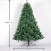 SEVOBAL Artificial Trees 6ft Unlit Christmas Tree Artificial Christmas Tree PVC Fir Tree Foldable Metal Stand, Green, 34.65"*7.86"*72" - 2 of 4