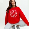 Simply Sage Market Women's Graphic Sweatshirt Game Day Baseball - 2 of 3