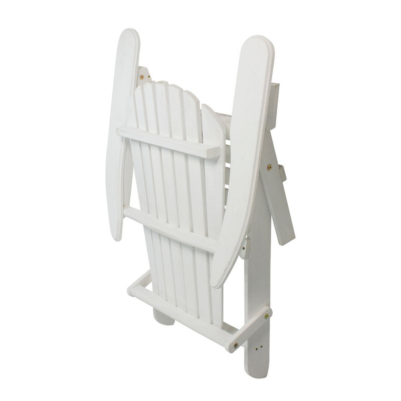 Northlight 36" White Corona Classic Folding Wooden Adirondack Chair, 5 of 6