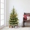 Puleo 4.5' Pre-lit Slim Balsam Fir Artificial Christmas Tree with Clear Lights - 2 of 3
