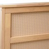 Sapphtopaz Bed Frame with Rattan Headboard Platform Bed Frame with Slats Support, No Box Spring Needed, Beds for Bedroom, Apartment - 2 of 4