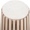 Zuo Cyprus Side Table White  and  Natural - 3 of 4