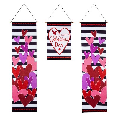 Valentine's Hearts and Stripes Door Banner Kit