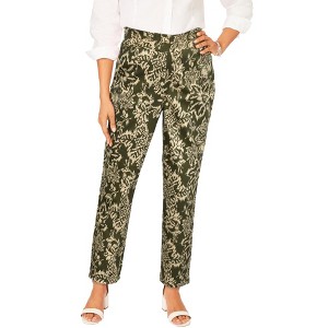 Jessica London Comfort Waist Stretch Denim Straight Leg Jean - 1 of 4