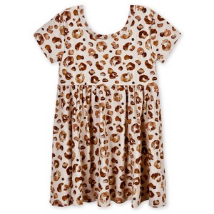 Gerber Toddler Girls' Short Sleeve Twirl Dress - 1 of 4