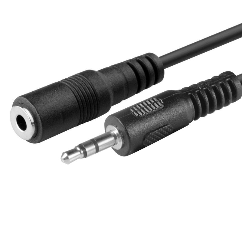 INSTEN 3.5mm Stereo Plug to Jack Extension Cable M/F, 12 FT / 3.7 M, Black, 3 of 4