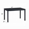 VYNXARIA Modern Contemporary Black Finish Dining Table 1pc Wooden Dining Kitchen Furniture£¬Black - 3 of 4