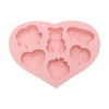 Unique Bargains Candy Mould 6-Cavity Valentine's Day Heart & Bears Candy Mould Hand Wash 8.15"x5.98"x0.91" 1 Pc - 3 of 4
