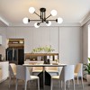 POWLIG Vintage Sputnik Chandelier with Glass Shade for Living Room, Kitchen, Bedroom, Dining Room - 2 of 4