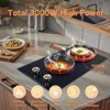 ZACHVO 3000W 12 in. 2-Burner Ceramic Electric Radiant Cooktop in Black with Knob Controls, UL Certified - 3 of 4
