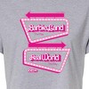 Women's - Barbie - Barbieland Real World This Way Signs Cropped Graphic T-Shirt - 2 of 4