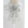 Allegra K Women's Pre-tied Bowknot Pin Solid Color Neckties Elegant Brooch Bow Tie - 2 of 4