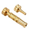 Infurnic Hose Nozzles and Wands 2 PCS Solid Brass Nozzle Bundle, Garden Hose Nozzle with Adjustable Twist, High Pressure Hose Nozzlefor Garden - 3 of 4