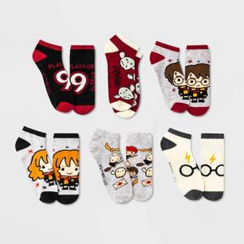 Women's 6pk Harry Potter Low Cut Socks - Assorted Colors 4-10