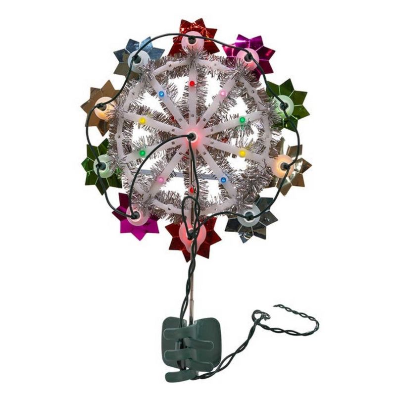 Kurt S. Adler 14.5 Inch Multi Retro Reflecter Lighted Colored Tree Topper Tree Toppers, 3 of 4
