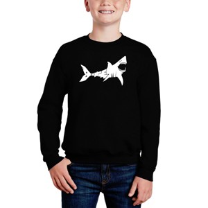 LA Pop Art Bite Me - Boy's Word Art Crewneck Sweatshirt - 1 of 3