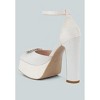 Pearls Brooch Detail Platform Block Heel Sandals Women - 3 of 4