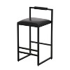 NicBex PU Bar Stools Set of 2,Counter Height Bar Stools with Backrest,Island Chairs with Metal Legs,Bar Chairs for Home Bar & Dining - 2 of 4