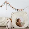 3 Sprouts Kids Recycled Fabric 3-in-1 Play Tent & Tunnel Set - Gingham Beige - 3 of 4