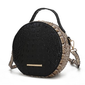 MKF Collection Ynnari Women's Crossbody Bag Croc-Embossed Chic Round by Mia K - 1 of 4