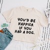 You'd Be Happier If You Had A Dog - Women's Boxy Crop Top Graphic T-Shirt - 3 of 4