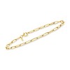 Pure Collection by Ross-Simons Italian 14kt Yellow Gold Paper Clip Link Anklet Size 9 - 2 of 4