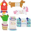 Sustainable Greetings 24 Pack Cute Happy Birthday Cards for Kids with Envelopes, 6 Die Cut Designs with Dogs Rocket Unicorn Cactus - 4 of 4